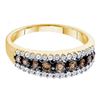 Image 1 : 10KT Yellow Gold 0.50CTW COGNAC DIAMOND LADIES FASHION