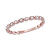 Image 1 : 14kt Rose Gold Womens Round Diamond Stackable Band Ring