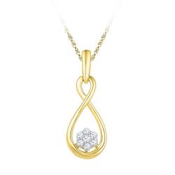 10K Yellow-gold 0.12CTW DIAMOND FASHION PENDANT