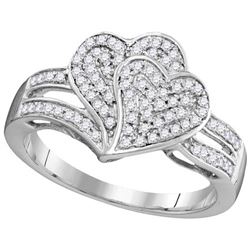 10KT White Gold 0.33CTW DIAMOND FASHION RING