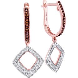 10KT Rose Gold 0.40CTW RED DIAMOND FASHION EARRING