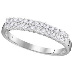 10KT White Gold 0.30CTW DIAMOND FASHION RING