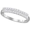 Image 1 : 10KT White Gold 0.30CTW DIAMOND FASHION RING