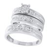 Image 1 : 10KT White Gold 0.26 CT DIAMOND FASHION TRIO SET