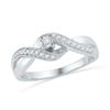 Image 1 : 10KT White Gold 0.20CTW DIAMOND FASHION RING