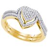 Image 1 : 10K Yellow-gold 0.30CTW DIAMOND BRIDAL SET