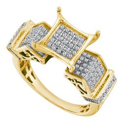 10K Yellow-gold 0.38CTW DIAMOND MICRO PAVE RING