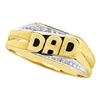 Image 1 : 14KT Yellow Gold 0.01CTW ROUND DIAMOND MEN'S "DAD" CLUS