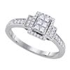 Image 1 : 14KT White Gold 0.38CTW DIAMOND INVISIBLE BRIDAL RING