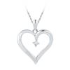 Image 1 : 10KT White Gold 0.04CTW DIAMOND FASHION PENDANT
