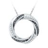 Image 1 : 10KT White Gold 0.25CTW BLACK DIAMOND FASHION PENDANT