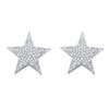 Image 1 : 10KT White Gold 0.25CTW DIAMOND STAR EARRINGS