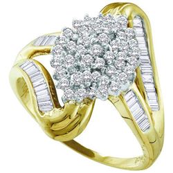 10KT Yellow Gold 0.50CTW-DIAMOND FASHION RING