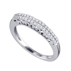 10KT White Gold 0.19CT DIAMOND LADIES FASHION BAND