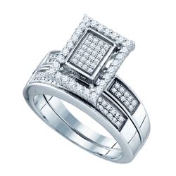 925 Sterling Silver White 0.55CTW DIAMOND MICRO PAVE BR