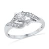 Image 1 : 10KT White Gold 0.16CTW DIAMOND FASHION RING