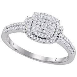 10KT White Gold 0.33CTW DIAMOND MICRO-PAVE BRIDAL RING