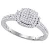 Image 1 : 10KT White Gold 0.33CTW DIAMOND MICRO-PAVE BRIDAL RING