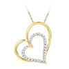 Image 1 : 10K Yellow-gold 0.12CTW DIAMOND FASHION PENDANT
