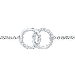 10KT White Gold 0.10CTW DIAMOND FASHION BRACELET