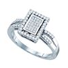 Image 1 : 10KT White Gold 0.29CTW DIAMOND MICRO PAVE RING