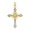Image 1 : 10KT Yellow Gold 0.31CTW DIAMOND CROSS PENDANT
