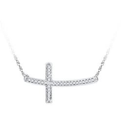 10KT White Gold 0.10CTW DIAMOND FASHION NECKLACE