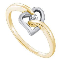 10KT Yellow Gold 0.05CTW DIAMOND HEART RING