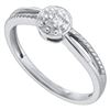 Image 1 : 10KT White Gold 0.05CTW ROUND DIAMOND LADIES FASHION RI