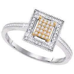 10KT White Gold 0.10CT DIAMOND FASHION RING