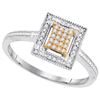 Image 1 : 10KT White Gold 0.10CT DIAMOND FASHION RING