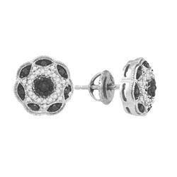 10K White-gold 0.34CTW DIAMOND FASHION EARRING