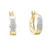 Image 1 : 925 Sterling Silver Yellow 0.16CTW DIAMOND MICROPAVE HO