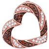 Image 1 : 10KT Rose Gold 0.50CTW RED DIAMOND FASHION PENDANT