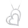 Image 1 : 10KT White Gold 0.12CTW DIAMOND FASHION PENDANT