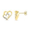 Image 1 : 10K Yellow-gold 0.03CTW DIAMOND FASHION EARRING