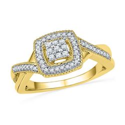 10K Yellow-gold 0.20CTW DIAMOND FASHION RING