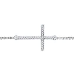 10KT White Gold 0.10CTW DIAMOND FASHION BRACELET