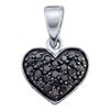 Image 1 : 10KT White Gold 0.24CTW DIAMOND HEART PENDANT