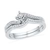 Image 1 : 10KT White Gold 0.20CTW DIAMOND FASHION BRIDAL SET