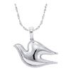 925 Sterling Silver White 0.10CTW DIAMOND DOVE PENDANT