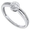 Image 1 : 14KT White Gold 0.15CTW DIAMOND FASHION BAND
