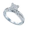 Image 1 : 10KT White Gold 0.25CTW DIAMOND MICRO PAVE RING