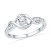Image 1 : 10KT White Gold 0.16CTW DIAMOND FASHION RING