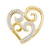 Image 1 : 925 Sterling Silver White 0.12CT DIAMOND HEART PENDANT
