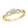 Image 1 : 10K Yellow-gold 0.16CTW DIAMOND FASHION RING