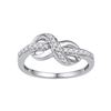 Image 1 : 10kt White Gold Womens Round Natural Diamond Infinity F