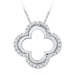 10KT White Gold 0.14CTW DIAMOND FASHION PENDANT