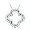 Image 1 : 10KT White Gold 0.14CTW DIAMOND FASHION PENDANT