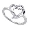 Image 1 : 925 Sterling Silver White 0.15CTW DIAMOND FASHION RING